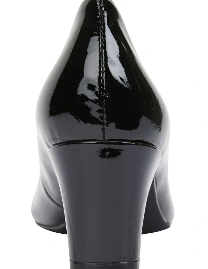 Easy Steps Nicole Black Patent Heeled Shoes