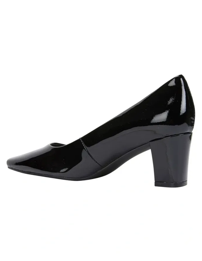 Easy Steps Nicole Black Patent Heeled Shoes