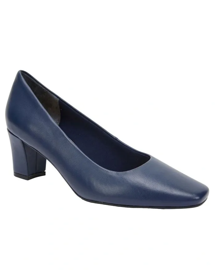Easy Steps Nicole Navy Glove Heeled Shoes