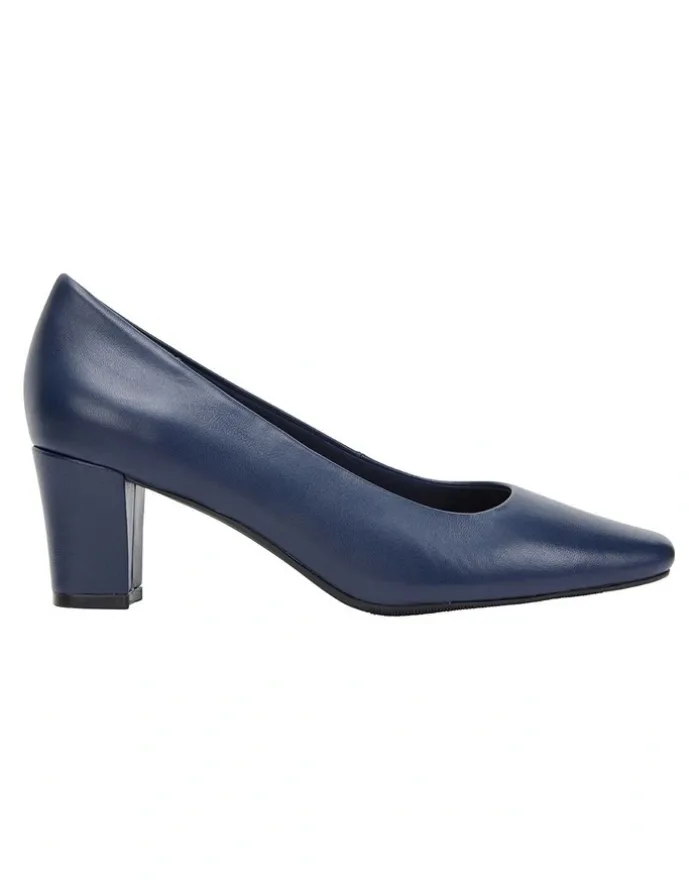 Easy Steps Nicole Navy Glove Heeled Shoes