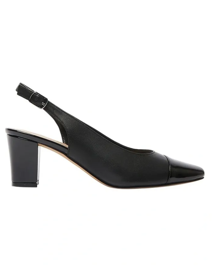 Easy Steps Nikita Heeled Shoes in Black/Patent Leather