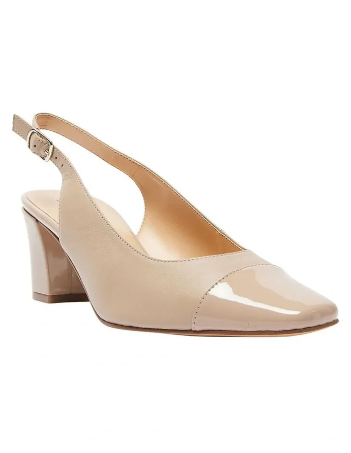 Easy Steps Nikita Heeled Shoes in Nude/Patent Glove