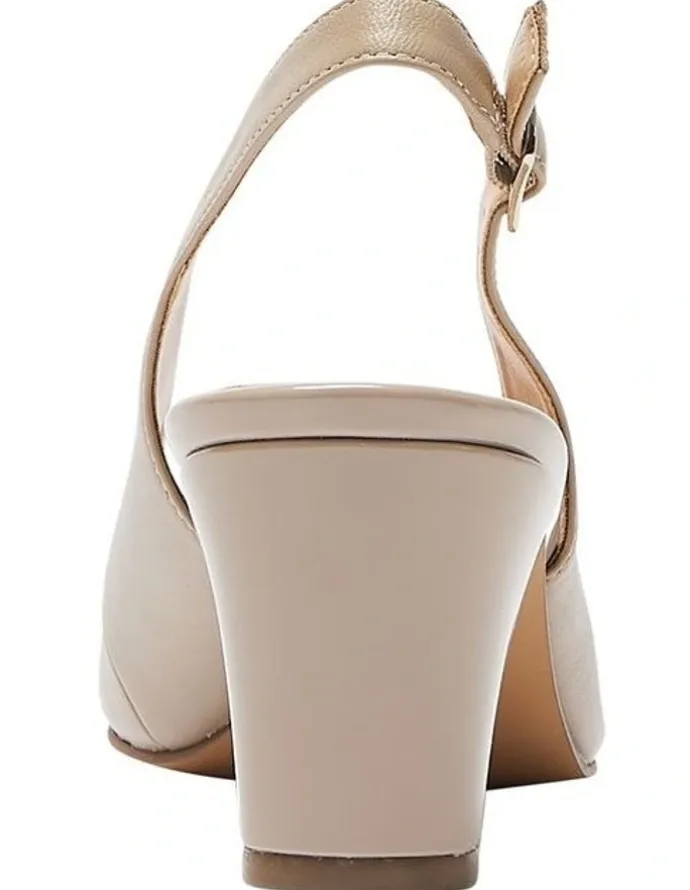 Easy Steps Nikita Heeled Shoes in Nude/Patent Glove