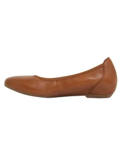 Easy Steps Pamper Mid Brown Glove Flat Shoes