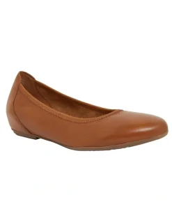 Easy Steps Pamper Mid Brown Glove Flat Shoes