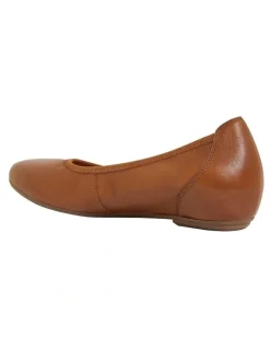 Easy Steps Pamper Mid Brown Glove Flat Shoes