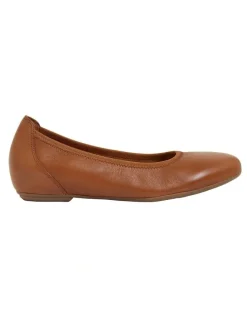 Easy Steps Pamper Mid Brown Glove Flat Shoes