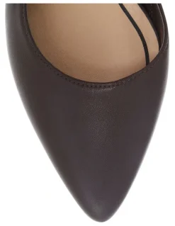 Easy Steps Ramsey Heeled Shoes in Chocolate Leather