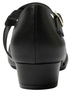Easy Steps Renee Heeled Shoes in Black Leather