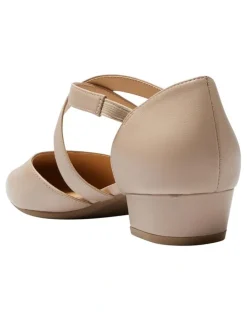 Easy Steps Renee Heeled Shoes in Blush Leather