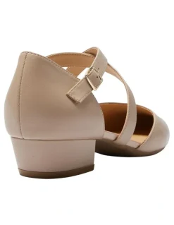 Easy Steps Renee Heeled Shoes in Blush Leather
