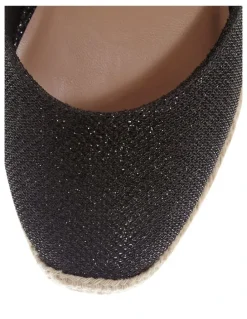 Easy Steps Santos Sandals in Black Glitter Fabric