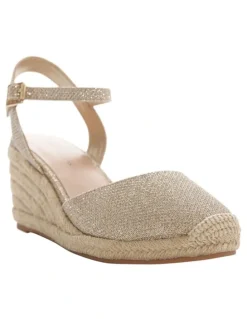 Easy Steps Santos Sandals in Gold Fabric