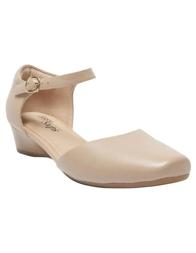Easy Steps Sequel Heeled Shoes in Nude Leather