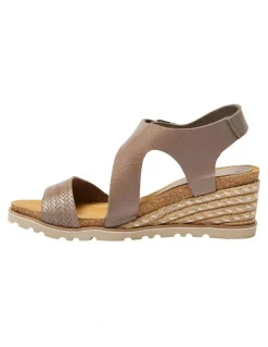 Easy Steps Theo Sandals in Taupe Leather