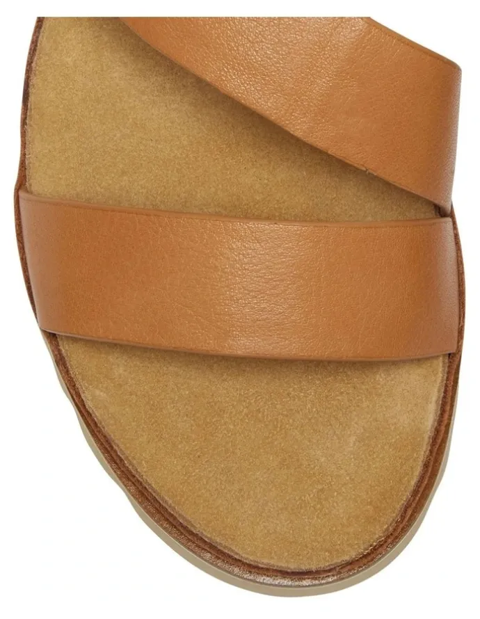 Easy Steps Tosca Leather Sandals in Tan