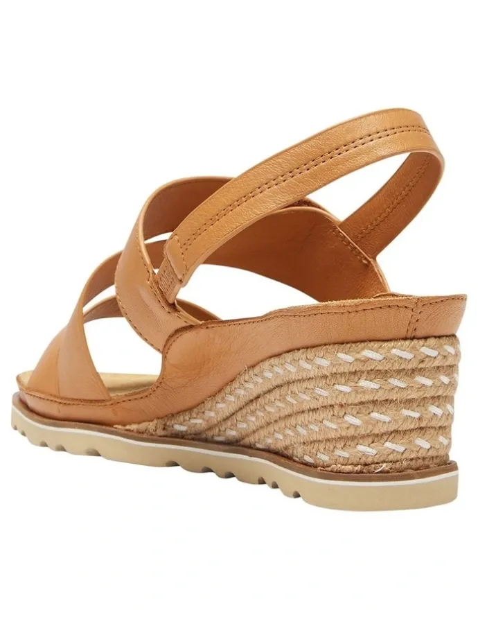 Easy Steps Tosca Leather Sandals in Tan