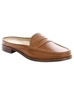 Easy Steps Tudor Flat Shoes in Cognac Leather