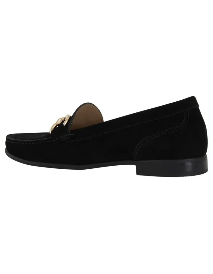 Easy Steps Tuscany Loafers in Black Nubuck
