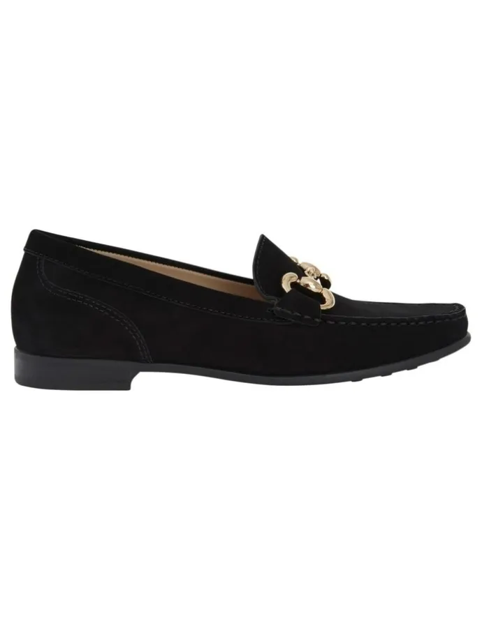Easy Steps Tuscany Loafers in Black Nubuck