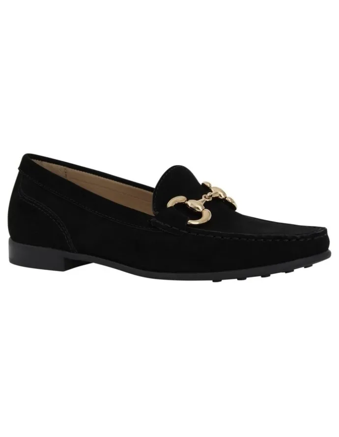Easy Steps Tuscany Loafers in Black Nubuck