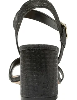 Easy Steps Unity Sandals in Black Fabric