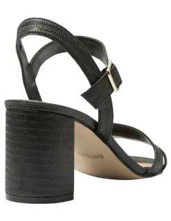 Easy Steps Unity Sandals in Black Fabric