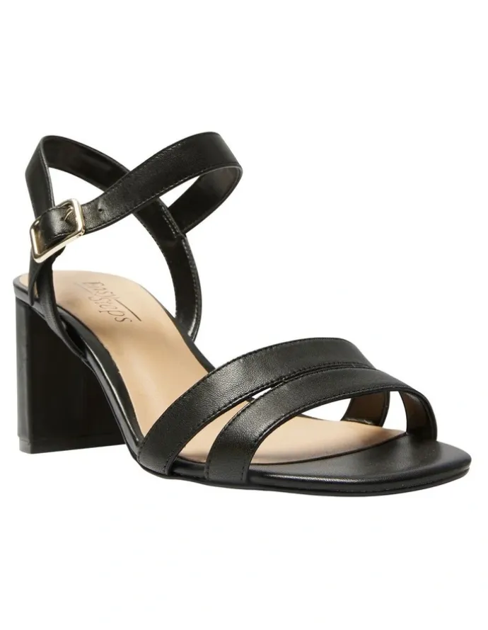 Easy Steps Utopia Leather Sandals in Black