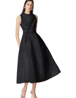 Elliatt Deanna Midi Dress in Black