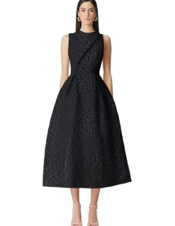 Elliatt Deanna Midi Dress in Black