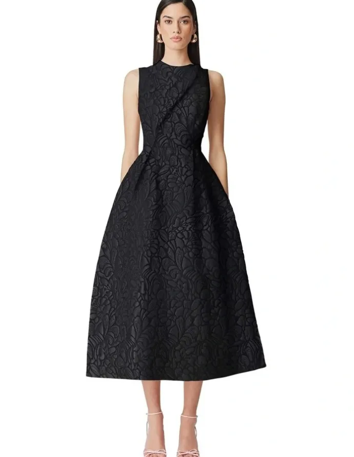 Elliatt Deanna Midi Dress in Black