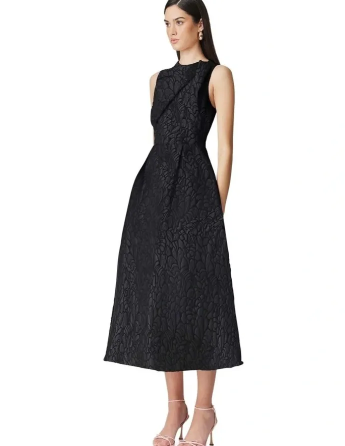 Elliatt Deanna Midi Dress in Black