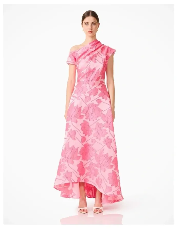 Elliatt Dionne Asymmetrical Gown in Pink