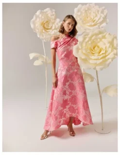 Elliatt Dionne Asymmetrical Gown in Pink