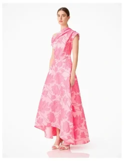 Elliatt Dionne Asymmetrical Gown in Pink