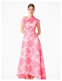 Elliatt Dionne Asymmetrical Gown in Pink