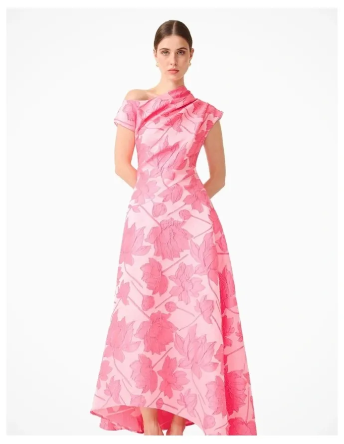 Elliatt Dionne Asymmetrical Gown in Pink