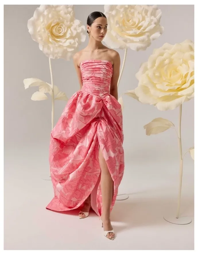 Elliatt Dionne Strapless Ballgown in Pink