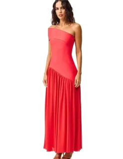 Elliatt Jesselle Asymmetrical Gown in Coral