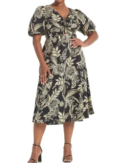 Estelle Kelsie Dress in Black/Cream