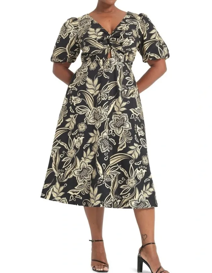 Estelle Kelsie Dress in Black/Cream