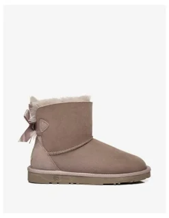 Ever AU Mini Back Bow Boots in Dawn Pink