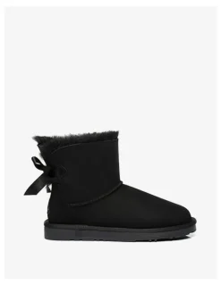 Ever AU Mini Back Bow Boots in Black