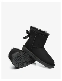 Ever AU Mini Back Bow Boots in Black