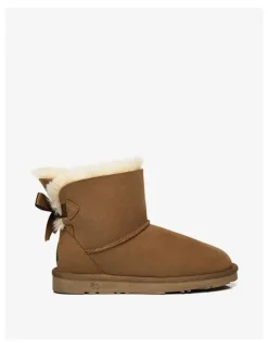 Ever AU Mini Back Bow Boots in Chestnut