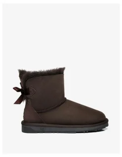 Ever AU Mini Back Bow Boots in Chocolate