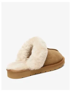 Ever AU Muffin Slipper Suede in Chestnut