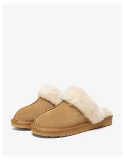 Ever AU Muffin Slipper Suede in Chestnut