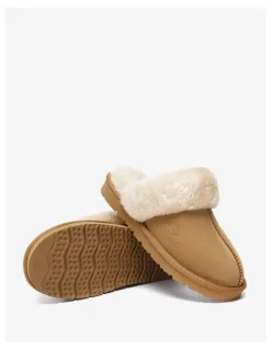 Ever AU Muffin Slipper Suede in Chestnut