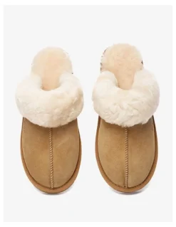 Ever AU Muffin Slipper Suede in Chestnut